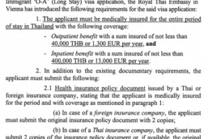 ANNOUNCEMENT: Additional Requirements for Non-Immigrant ‘O-A’ (Long Stay) Visa Application